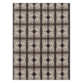 花は白黒抽象芸術色 テーブルクロス (正面)