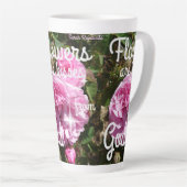 花は神のキス感動的だ カフェラテマグ (右アングル)