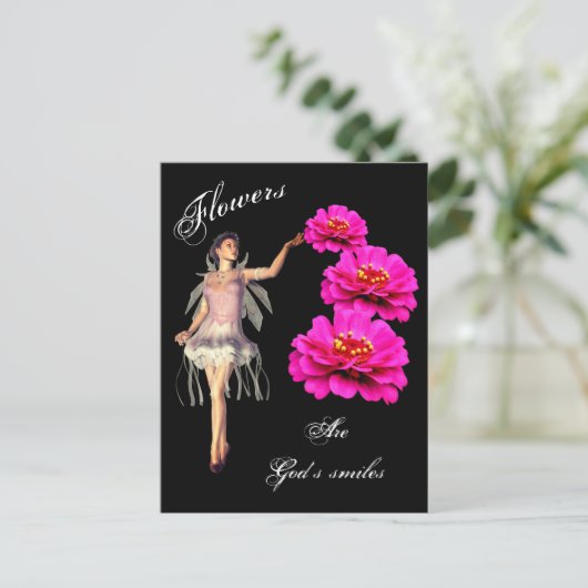 花は神のスマイルはがき感動的 ポストカード (スタンド正面)
