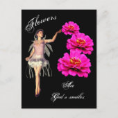 花は神のスマイルはがき感動的 ポストカード (正面)