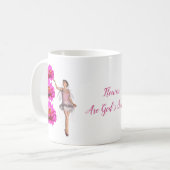 花は神のスマイル 感動的 コーヒーマグカップ (正面左)