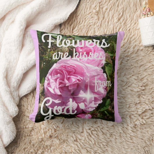 花は神のノートのキス感動的である クッション (ブランケット)