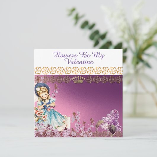 花は私のバレンタイン紫の薄紫親愛娘 シーズンカード (スタンド正面)