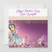 花は私のバレンタイン紫の薄紫親愛娘 シーズンカード (裏面)