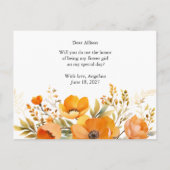 花は私の花ガールカード インビテーションポストカード (裏面)