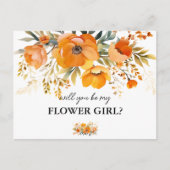 花は私の花ガールカード インビテーションポストカード (正面)