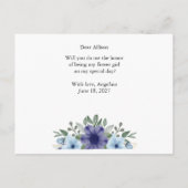 花は私の花ガールカード インビテーションポストカード (裏面)