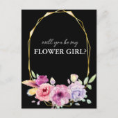 花は私の花ガールカード インビテーションポストカード (正面)