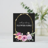花は私の花ガールカード インビテーションポストカード (スタンド正面)