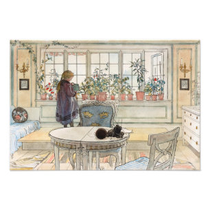 花は窓台、1895年カール・ラーソン著 フォトプリント