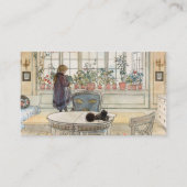 花は窓枠に、1895年カール・ラーソン 名刺 (正面)