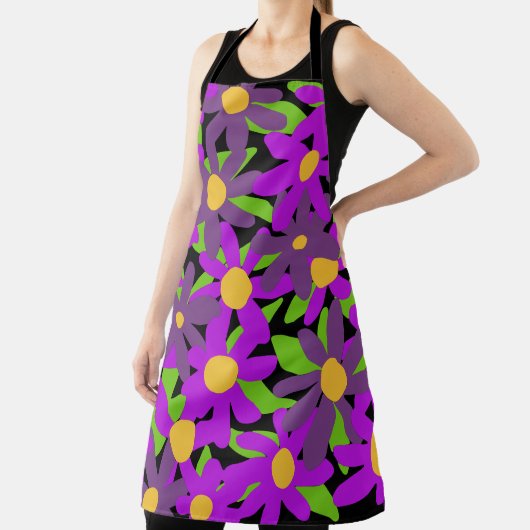 花は紫と緑 エプロン (インサイチュ)