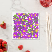 花は紫と緑 スタンダードカクテルナプキン (インサイチュ)