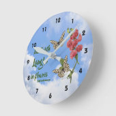 花は花豆感動的 ラウンド壁時計 (傾斜)