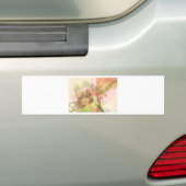 花は芸術デジタルつる植物愛運命の活気付きます バンパーステッカー (車上)