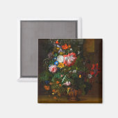 花は骨壷に入った石棚, 1680 by Ruysch マグネット (正面/裏面)