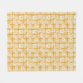 花は魂の光 フリースブランケット (正面(横))