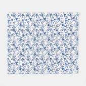 花は魂の光 フリースブランケット (正面(横))