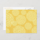 花は黄色い郵便はがきで破烈します ポストカード (正面/裏面)