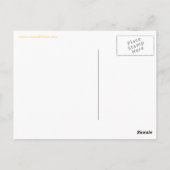 花は黄色い郵便はがきで破烈します ポストカード (裏面)