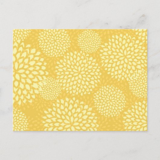 花は黄色い郵便はがきで破烈します ポストカード (正面)