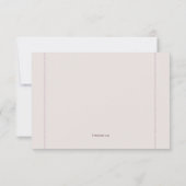 花はRSVPカードを縁どります 出欠カード (裏面)