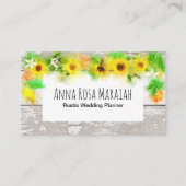 花ひまわりレモ素朴ンヴィンテージ古木 名刺 (正面)