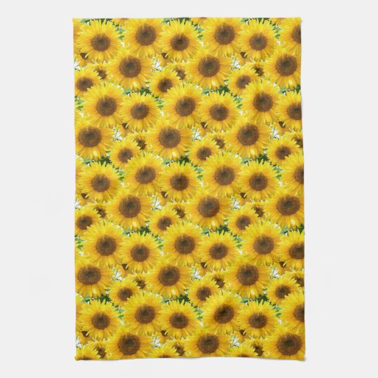 花ひまわり キッチンタオル (縦)