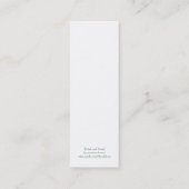 花びらおよび真珠のしおり スキニー名刺 (裏面)