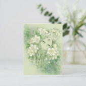 花びらおよび真珠の郵便はがき ポストカード (スタンド正面)