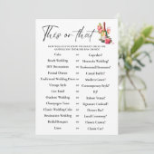 花びらこれまたはそのブライダルシャワーゲームカード (スタンド正面)