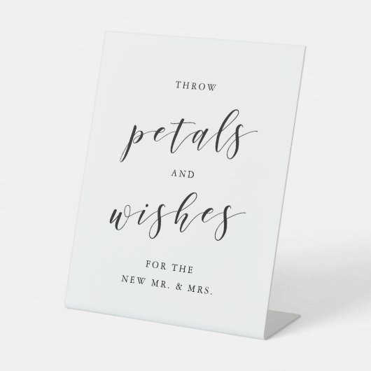 花びらとウィッシュ結婚の紙吹雪をオフにする 台座サイン (正面)