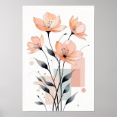 花びらとジオメトリ ポスター (正面)