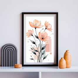 花びらとジオメトリ ポスター