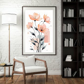 花びらとジオメトリ ポスター