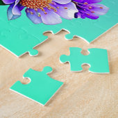 花びらとプリンかわいい猫とかわいらし花 ジグソーパズル (側面)