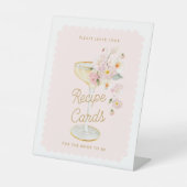 花びらとプロセッコお願離れいレシピカード 台座サイン (正面)