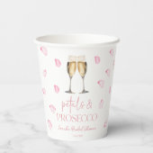 花びらとプロセッコのシャンパーニュ ブライダルシャワー 紙コップ (裏面)
