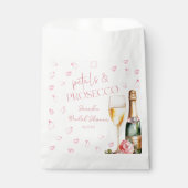 花びらとプロセッコのミモザシャンパン ブライダルシャワー フェイバーバッグ (正面)