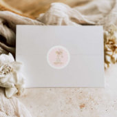 花びらとプロセッコウェディングシャワーの好意 ラウンドシール