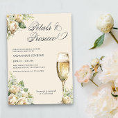 花びらとプロセッコクリームバラブライダルシャワー 招待状