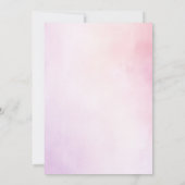 花びらとプロセッコパープルフローラブライダルシャワー 招待状 (裏面)