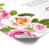 花びらとプロセッコピンクフローラミモサバー ポスター (角)