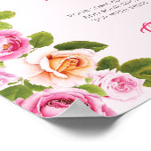 花びらとプロセッコピンクフローラミモサバー ポスター (角)