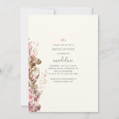 花びらとプロセッコフローラハートブライダルシャワー 招待状 (裏面)