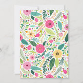 花びらとプロセッコフローラブライダルシャワーパーティー 招待状 (裏面)