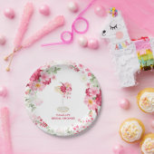 花びらとプロセッコフローラブライダルシャワー ペーパープレート (パーティー)