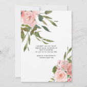 花びらとプロセッコフローラブライダルシャワー 招待状 (裏面)