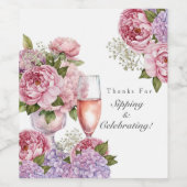 花びらとプロセッコフローラ ワインラベル (シングルラベル)