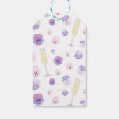 花びらとプロセッコブライダルシャワーお願い ギフトタグ (裏面)